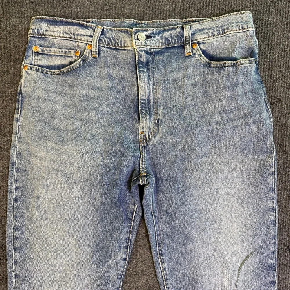Levis 514 Straight Fit Jeans Mens 40x30 *38x29* Light Wash Blue Denim 00514-1810